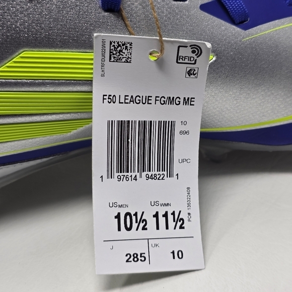 Adidas F50 League Messi Firm Ground Soccer Cleats Grey IG0918 Mens Size 10.5 New